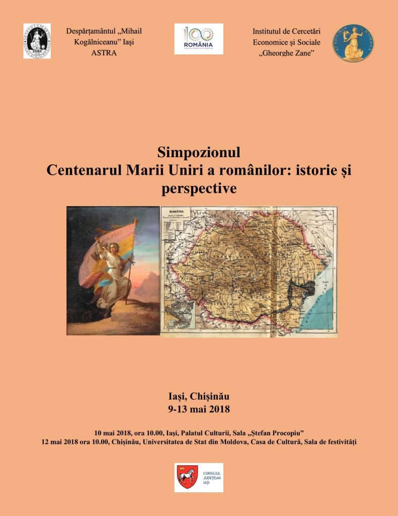 Afiș Simpozion Centenarul Marii Uniri